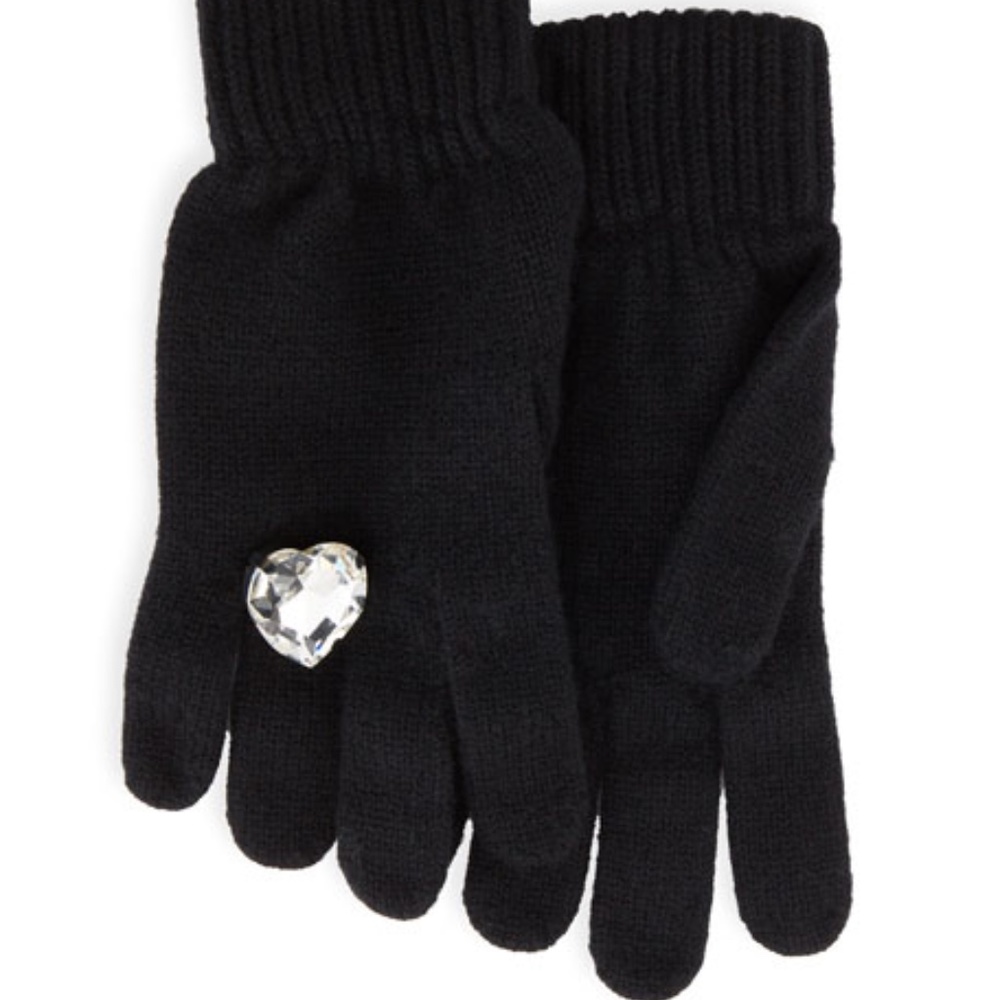 REGINA Jeweled Black Blend Gloves